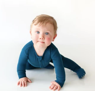 Promo 𧨠Baby Registry Posh Peanut Sailor Blue Footie Zippered One Piece π― 2 Baby Registry Posh Peanut Sailor Blue Footie Zippered One Piece