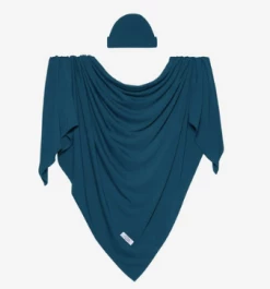 Posh Peanut Fall Posh Peanut Sailor Blue Swaddle & Beanie Set
