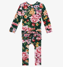 Posh Peanut Fall Posh Peanut Arsine Ruffled Henley Romper