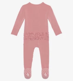 Flash Sale โ๏ธ Baby Registry Posh Peanut Dusty Rose Footie Ruffled Zippered One Piece ๐ 7 Baby Registry Posh Peanut Dusty Rose Footie Ruffled Zippered One Piece