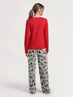 Hatley Fall Country Christmas Women's Long Sleeve Tee
