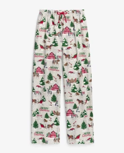 Hatley Fall Country Christmas Women's Jersey Pajama Pant