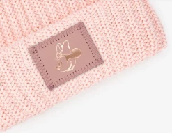 NightScope Minnie Mouse Rose Foil Blush Double Pom Beanie