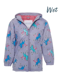 Holly & Beau Spring/Summer 2023 Unicorn Color Changing Kids Rain Jacket