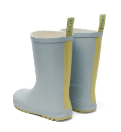 Holly & Beau Spring/Summer 2023 Light Blue & Yellow Kids Rain Boots