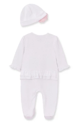 Little Me Spring Spring/Summer 2023 Butterfly Dreams Zipper Footie W/Hat