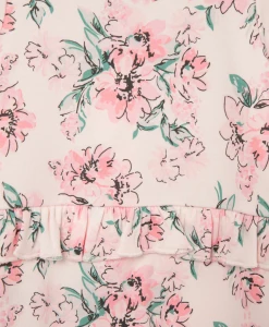 Baby Registry Dream Floral Zip Footed One-Piece And Headband