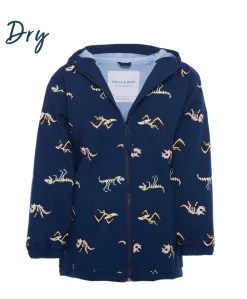 Holly & Beau Dinosaur Color Changing Kids Rain Jacket