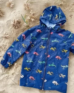 Holly & Beau Dinosaur Color Changing Kids Rain Jacket