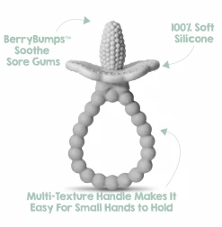 RazBaby Grey Razberry Silicone Teether Baby Accessories