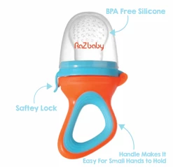 RazBaby Orange/Blue RazFruit Feeder/Teether