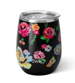 Swig Fleur Noir Stemless Wine Cup Gifts