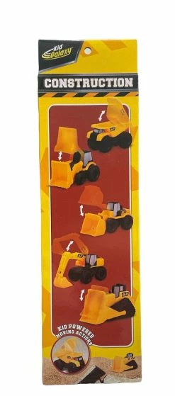KIDSOURCE Push & Go Mini Construction Vehicles 5 Pack Toys