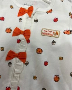 Little Me Girl My First Thanksgiving Footie