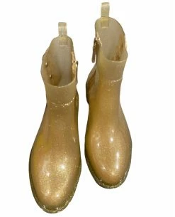 Petit Jolie Shoes Gold Glitter Boots
