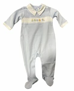 Baby Registry ABC Block Boy Smock Footie