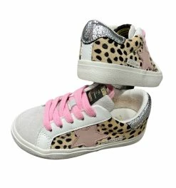 Brianley Pink Laced Cheetah Vintage Havana Sneaker
