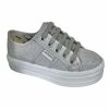 Victoria Barcelona Silver Sparkle Platform Sneaker Shoes