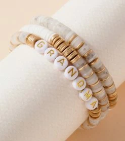 Mudpie Accessories Baby Accessories Grandma Bracelet- Set Of 3