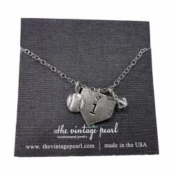 Mudpie Accessories Baseball Mom Necklace