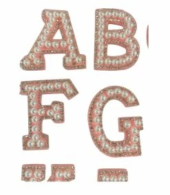Bari Lynn Pink Pearl Patch On Letters Gifts
