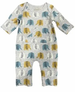 Baby Registry Kissy Love Boy Elephant Playsuit W/Front Pocket
