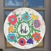 Baxter & Me Hi Floral Door Hanger