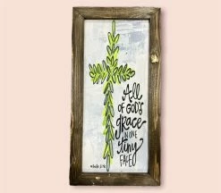 Baxter & Me All God's Grace 12x24 Framed Picture