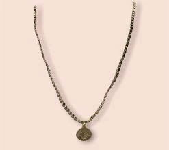 Bari Lynn Dainty Beaded Smiley Necklace