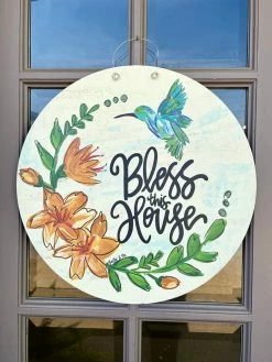 Baxter & Me Bless This House Hummingbird Door Hanger Gifts