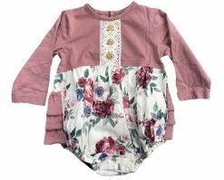 Three Sisters Fall New Arrivals Plum Crazy Floral Ruffle Bubble