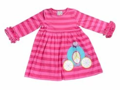 Three Sisters Fall New Arrivals Carriage Applique Dress