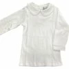 Three Sisters Fall Girls White Knit Collar L/S Shirt New Arrivals