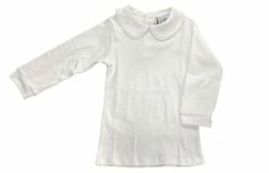 Three Sisters Fall Girls White Knit Collar L/S Shirt New Arrivals