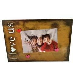 Spunky Fluff I Love Us Frame W/Magnets Gifts