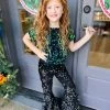 Bratty Maddy Emerald/Black Sequin Top 50% Off Fall Clothing