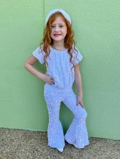 Bratty Maddy White Sequin Top 50% Off Fall Clothing