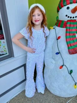 Bratty Maddy White Sequin Top 50% Off Fall Clothing