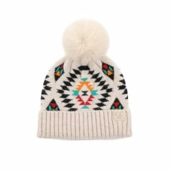 CC Beanie Kids CC Aztec Beanie W/Pom Beige