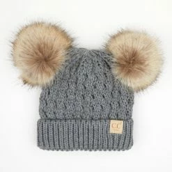 CC Beanie CC Kids Double Fur Pom Beanie