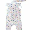 Little Me Spring Hearts Jumpsuit W/Headband