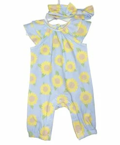 Little Me Spring Sunflower Jumpsuit & Headband Spring/Summer 2023
