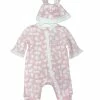 Little Me Spring My 1st Easter Pink Zipper Footie & Hat Spring/Summer 2023