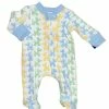 Magnolia Baby Infant Clothing Blue Balloon Dogs Printed Zip Footie