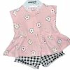 Mayoral Spring Flower Shirt W/Black Gingham Short Set Spring/Summer 2023