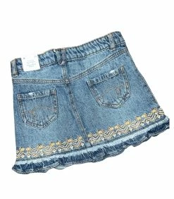Mayoral Spring Med Wash Denim Skirt W/Embellishment Spring/Summer 2023