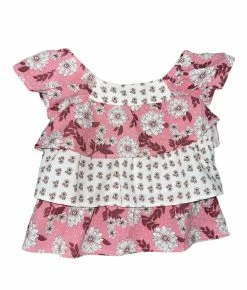 Mayoral Spring Peony Tiered Floral Top Spring/Summer 2023
