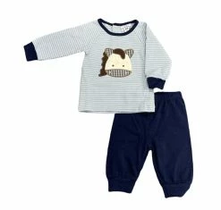Three Sisters Fall New Arrivals Horse Applique Boys 2pc Set