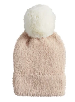 Mudpie Accessories Baby Accessories PINK FUZZY POM KNIT HAT