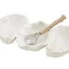 Mudpie Decor Oyster Shaped Triple Dip Set